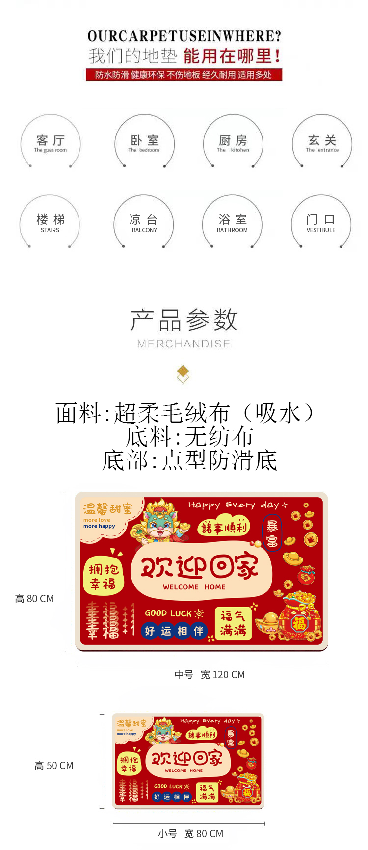 新年の祝福をキッチンに 新居にぴったりの防滑マット