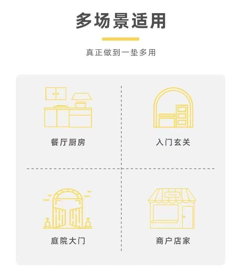 キッチン用マット 一度で使える防汚吸水滑り止め 洗練されたデザイン