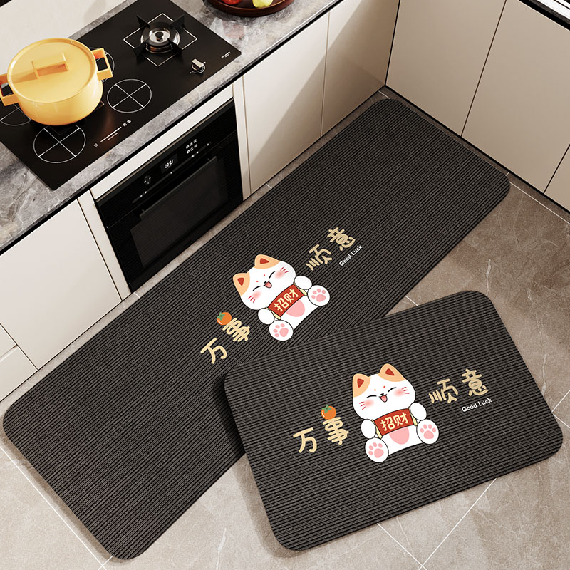 キッチン専用マット 新作防滑防油 お手入れ簡単カラフル 吸水性抜群