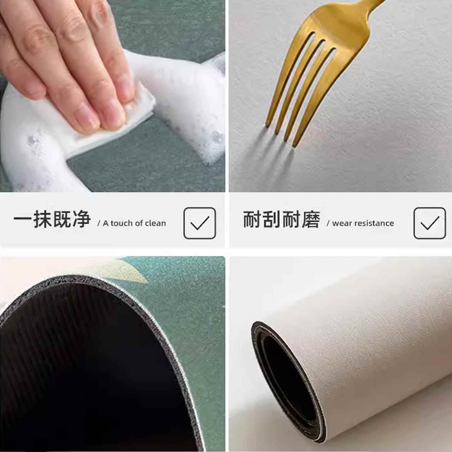 滑り止め機能付きキッチンマット 吸水性抜群の浴室用柔らかいマット おしゃれなトイレマット