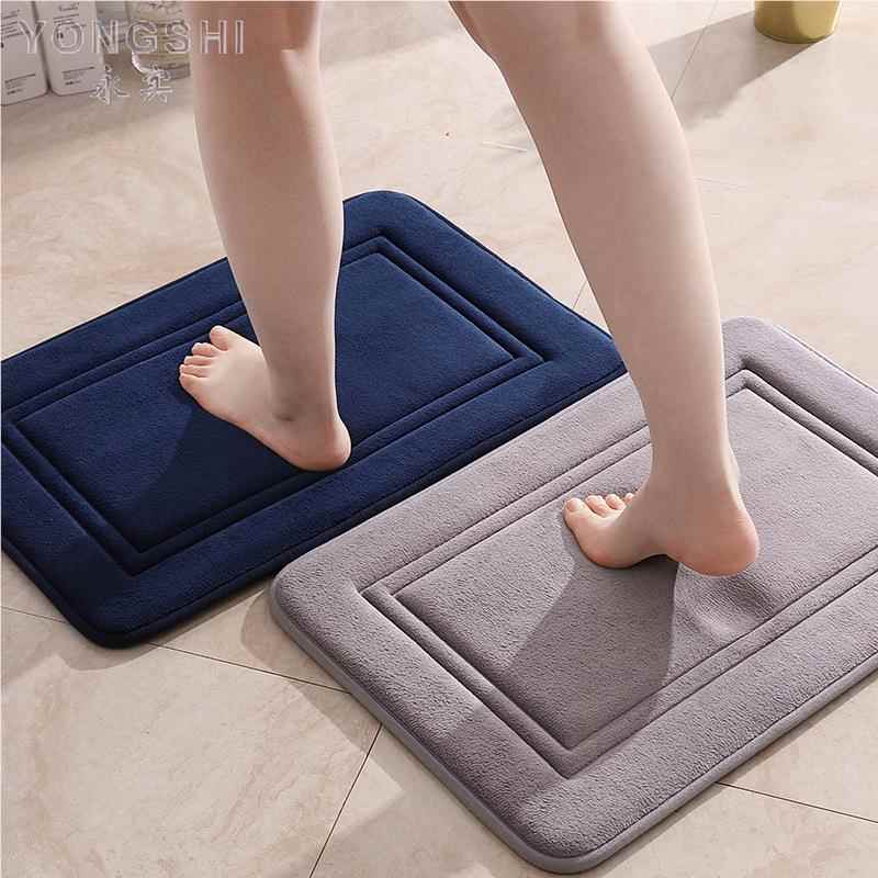 シンプルでおしゃれなキッチン用マット 防滑タイプの浴室マット 家庭用玄関マット