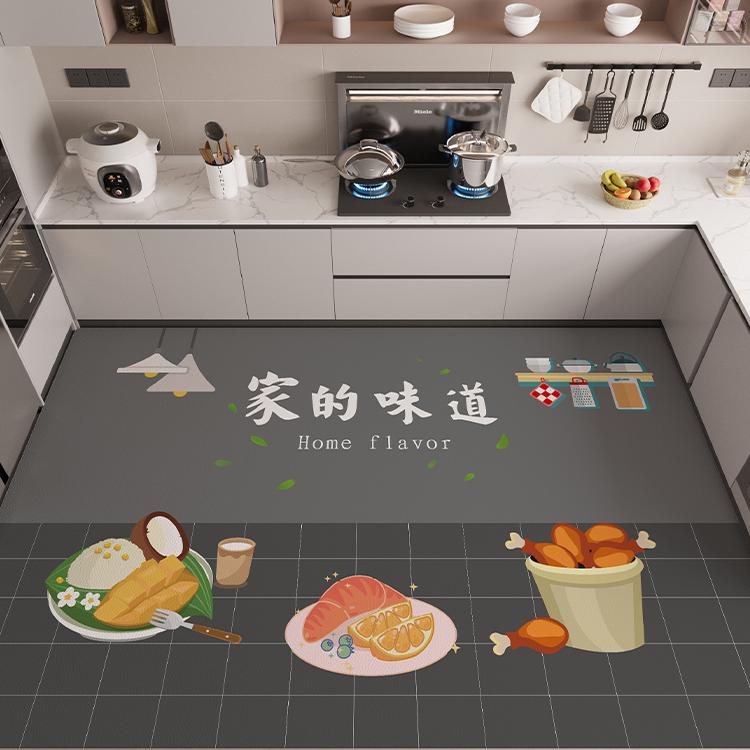 キッチン専用マット2025年新登場 防滑防油で掃除簡単な耐久性マット