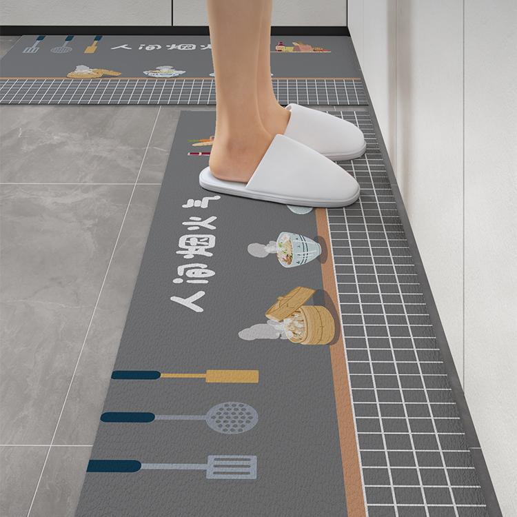 キッチン専用マット2025年新登場 防滑防油で掃除簡単な耐久性マット