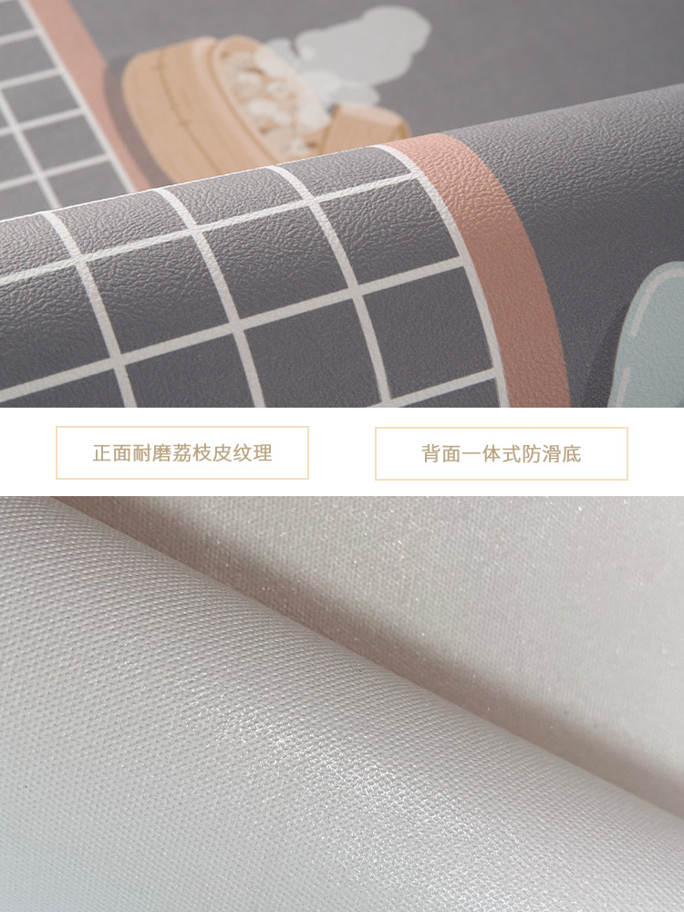 キッチンに最適な防滑マット2025年新作レザー製油汚れ防止お手入れ簡単なPVC防水マット