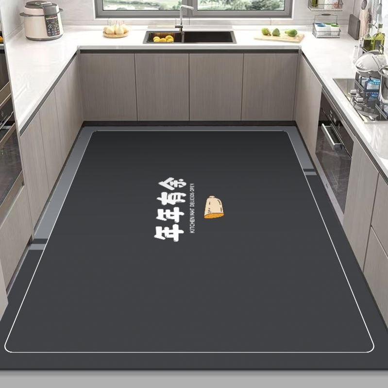 キッチン用防滑マット 吸水速乾でオーダーメイド 大サイズで快適な足元