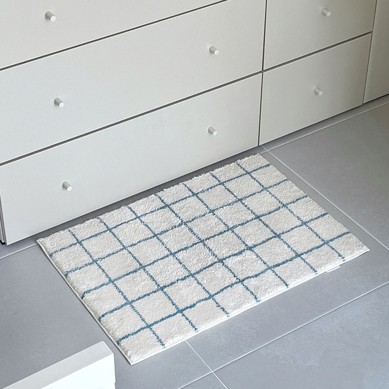 キッチンにぴったりな韓国風ストライプマット 吸水性抜群のバスマット おしゃれなトイレマット
