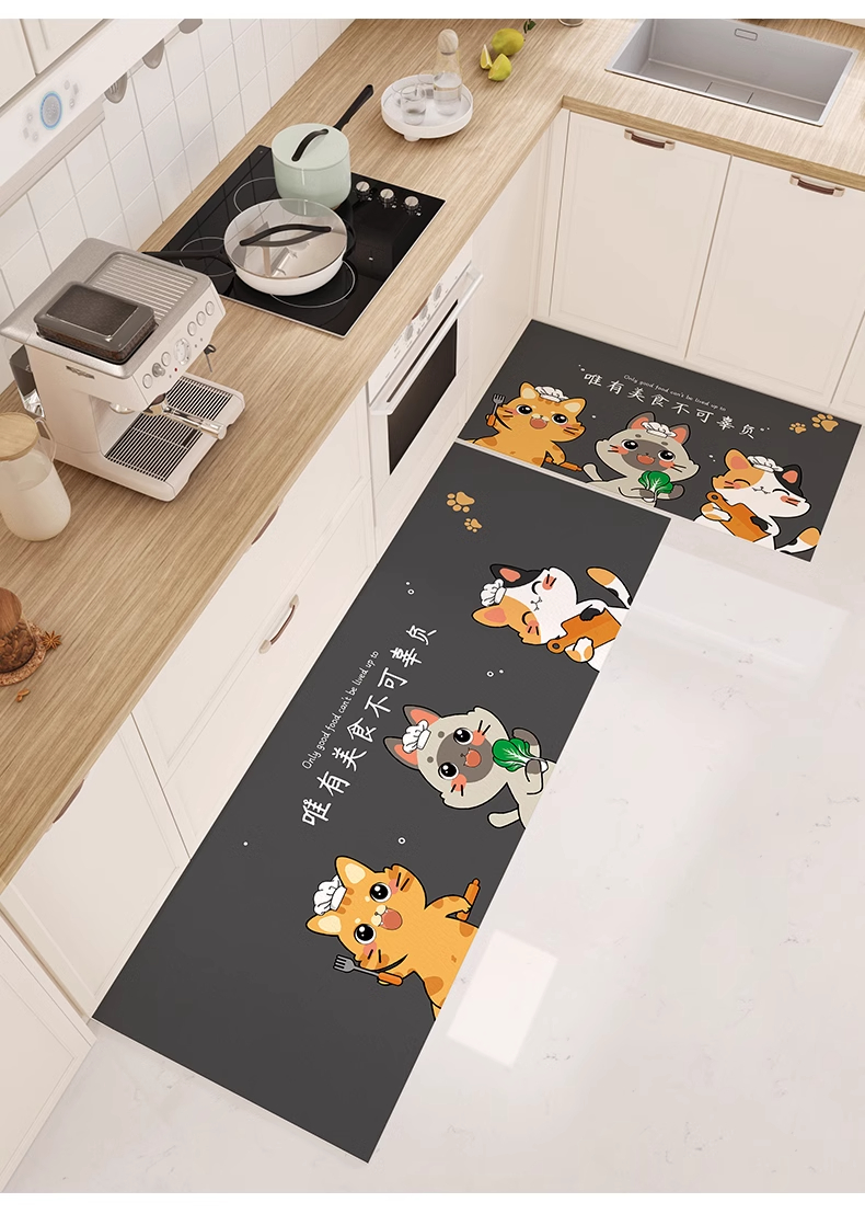 キッチン用防水防滑マット新登場 汚れ知らずのPVC製 お手入れ簡単なマット