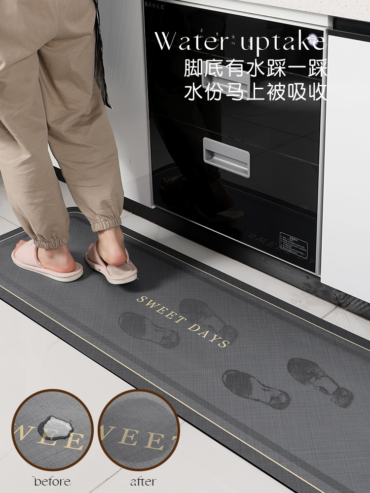 キッチンに最適な滑り止めマット 防水で汚れ知らず 吸水性抜群でお手入れ簡単