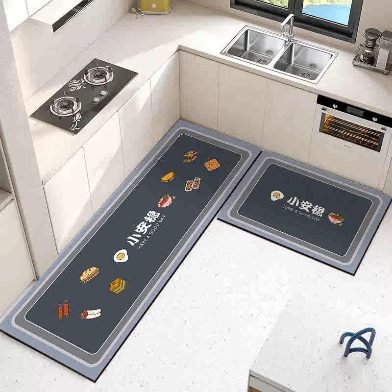 吸水性抜群のキッチンマット 防滑機能付き おしゃれでカスタマイズ可能