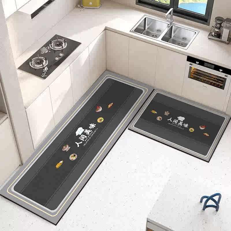 吸水性抜群のキッチンマット 防滑機能付き おしゃれでカスタマイズ可能