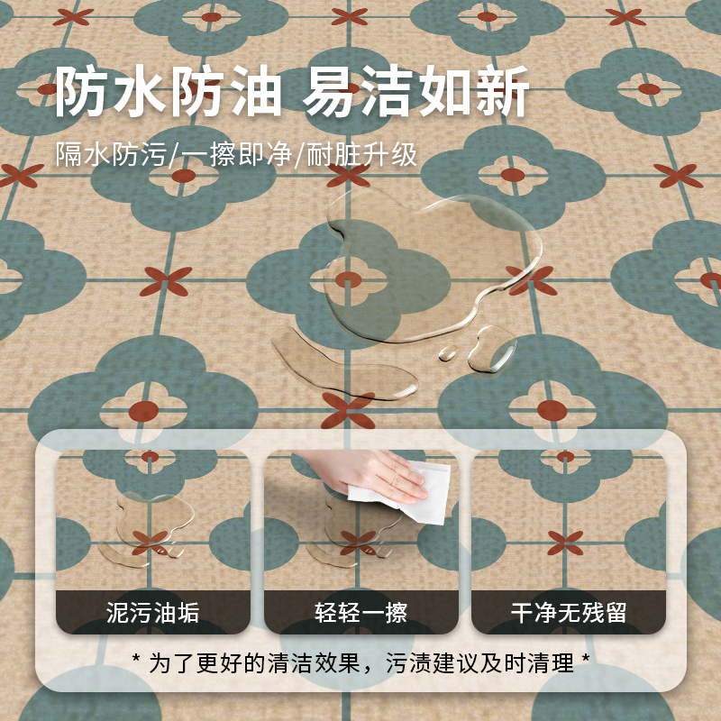 滑り止め機能付きキッチンマット 防油防水でお手入れ簡単 家庭用の便利な足元マット