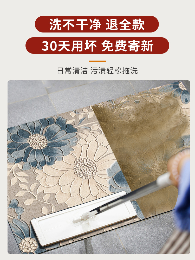軽やかに美しいキッチンマット 滑り止め加工 吸水速乾でお手入れ簡単