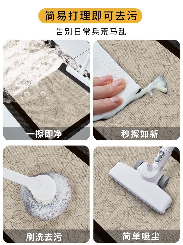 キッチン専用マット 吸水性抜群の防滑マット 油汚れも安心