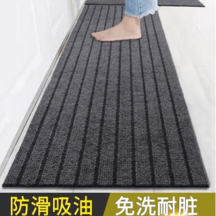 滑り止めキッチンマット 防油防水でお手入れ簡単 入り口を華やかに彩る