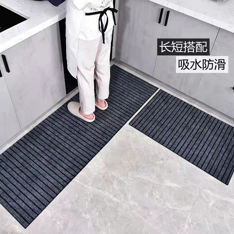 滑り止めキッチンマット 防油防水でお手入れ簡単 入り口を華やかに彩る