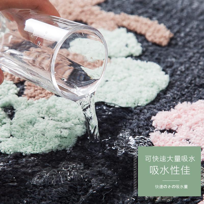 滑り止め機能付きキッチン用マット 吸水性抜群の玄関マットで清潔感アップ