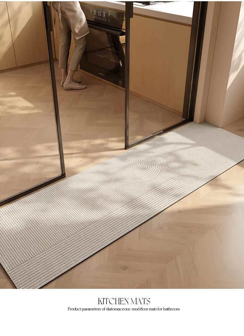 キッチン用防滑マット 厨房の入り口を彩るデザイン 吸水速乾で快適な毎日