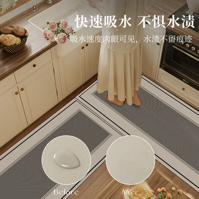 キッチン用マット2025新作防水防油防滑吸水耐汚れお手入れ簡単
