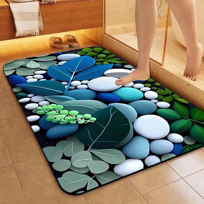 キッチンや浴室に最適な5D吸水防滑マット 家庭用の快適な空間を実現