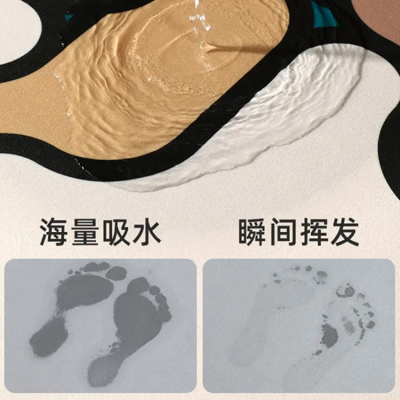 速乾性と耐磨耗を兼ね備えたキッチン用吸水マット 安全な防滑設計で快適な空間を実現