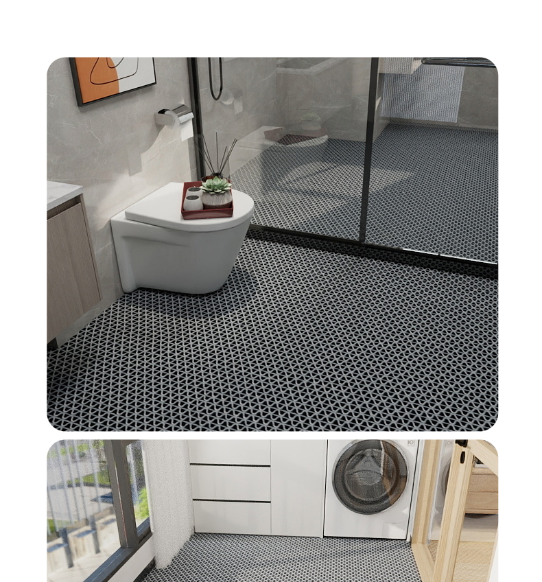 防水防油のキッチンマット 滑り止め付きで安心の浴室用マット