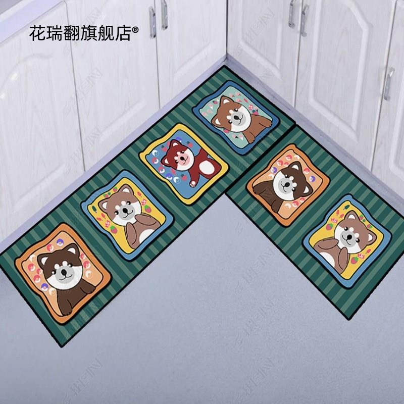 キッチン用マット 防滑で吸水性抜群の快適マット おしゃれなデザインで清潔感アップ