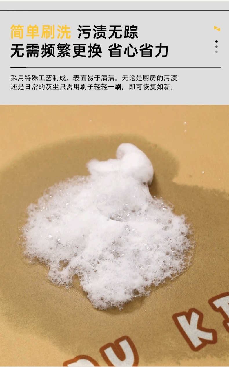可愛いキッチン用マット 滑り止め・防油・お手入れ簡単の新作吸水マット