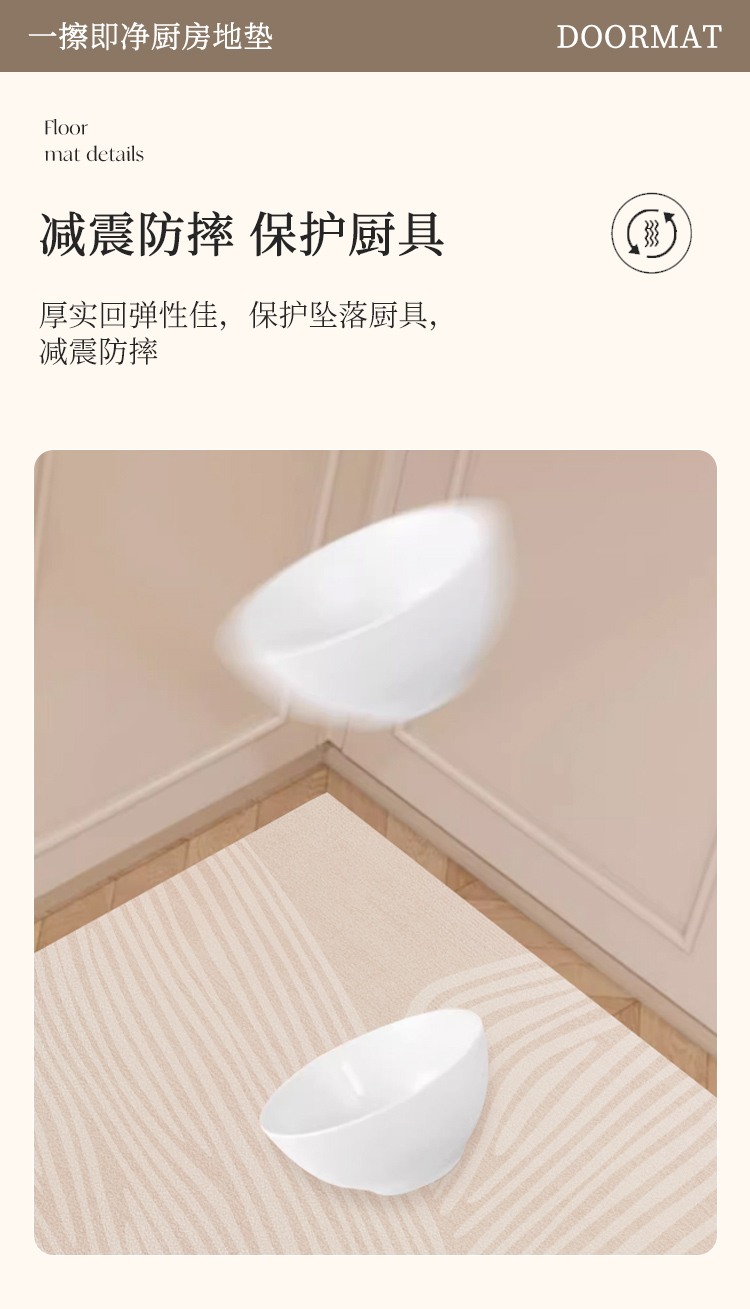 キッチン用マット 防滑防油防水 お手入れ簡単 2025新作長条型