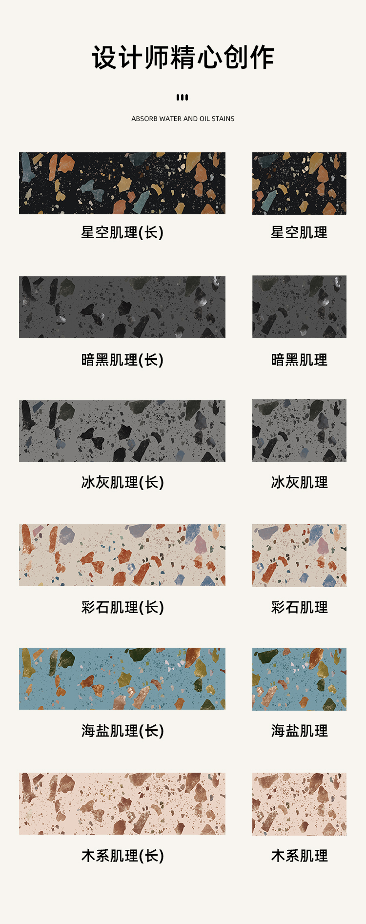 キッチンのための防水マット 汚れに強くお手入れ簡単 高級感漂うデザイン