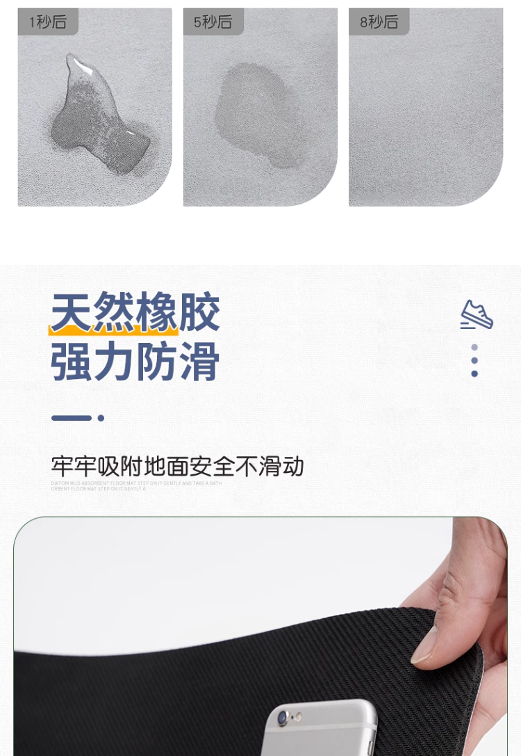 多巴胺キッチンの吸水マット 汚れに強い防滑仕様 いつでも清潔感あふれる空間