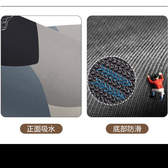 滑り止め効果のあるキッチン用マット 吸水速乾 汚れに強くお手入れ簡単