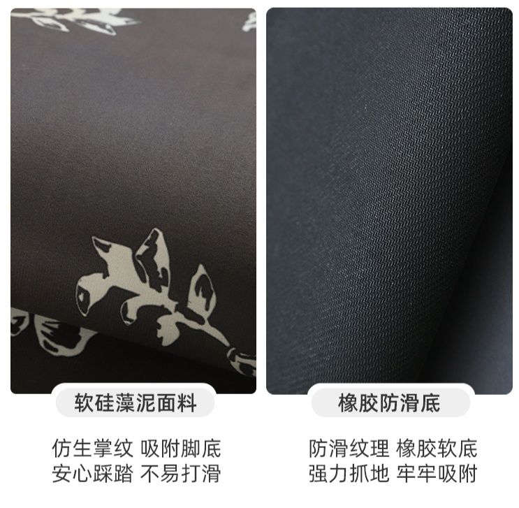 高吸水性花模様キッチンマット