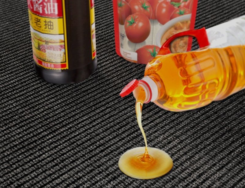 拭き取れて油汚れに強い！滑り止め付き凹凸構造の270cmキッチンマット
