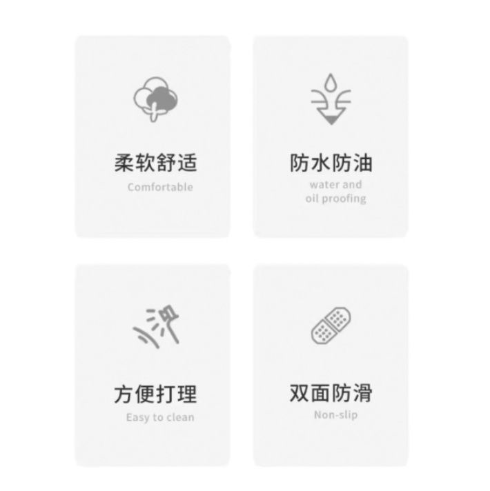拭き取れるPVC製で撥水加工！ずれない滑り止め付きキッチンマット