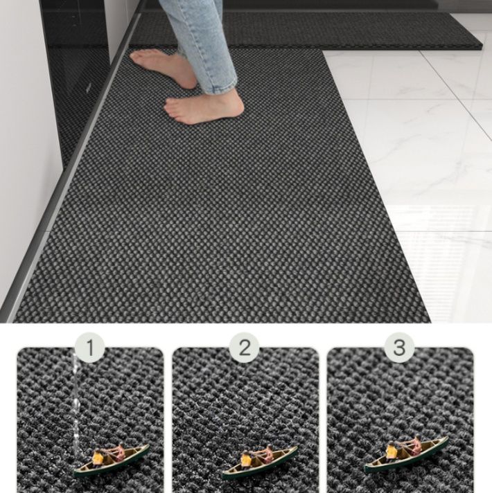 拭けるお手入れ簡単！抗菌防滑の透明キッチンマット床暖房対応