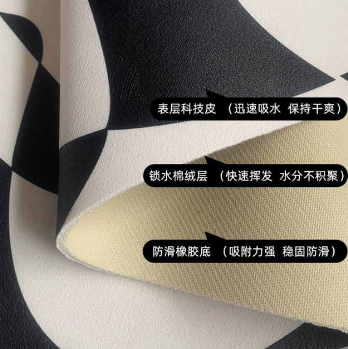 透明で拭けるPVC素材！防水滑り止め付きキッチンマット9サイズ展開