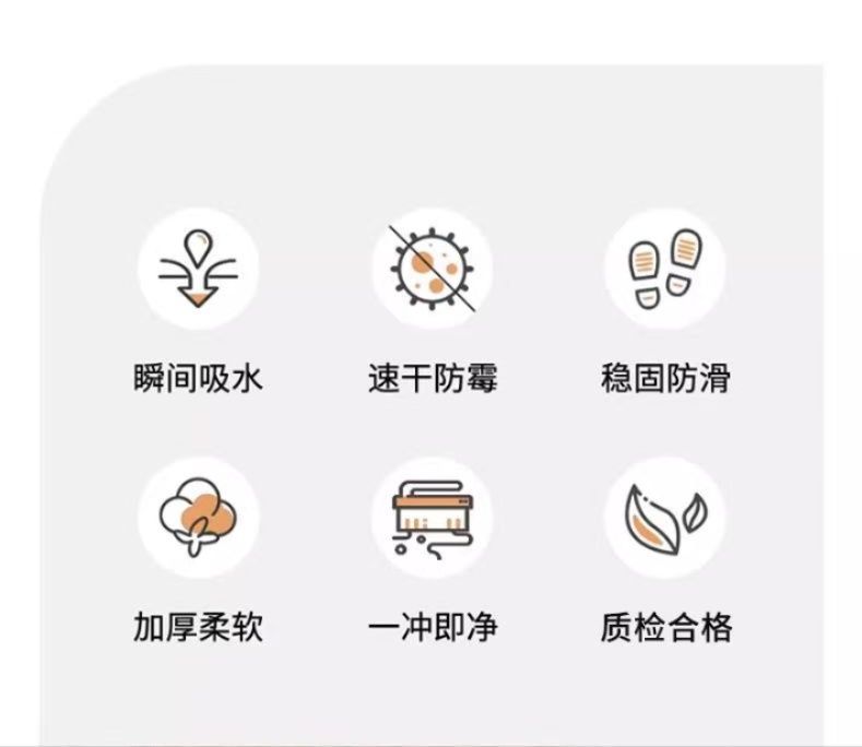 カラフルなキッチンマット 防滑吸水でお手入れ簡単 家庭用に最適なマット