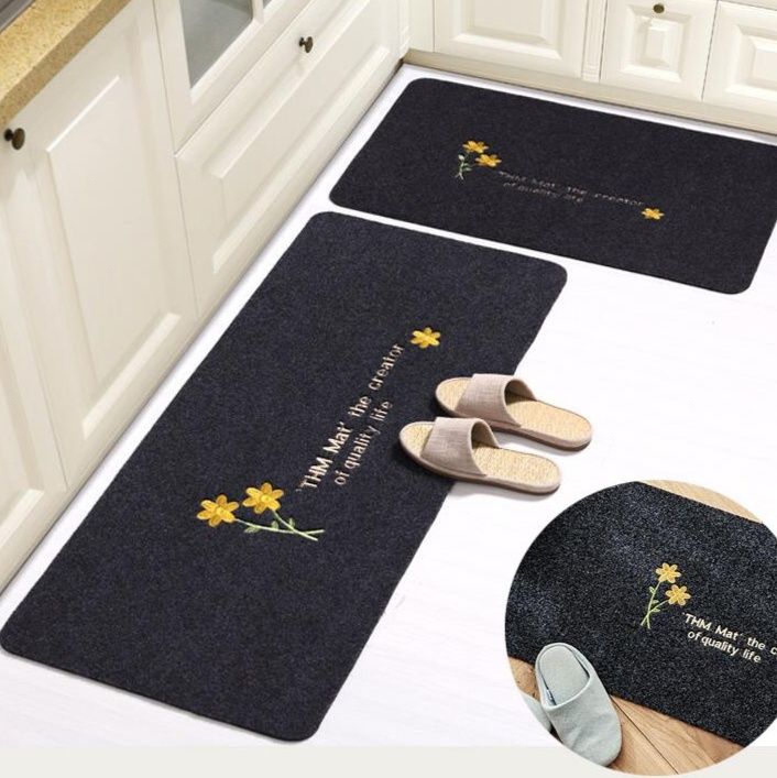 透明デザインで拭き取れる！滑り止め付きおしゃれキッチンマット40～80cm