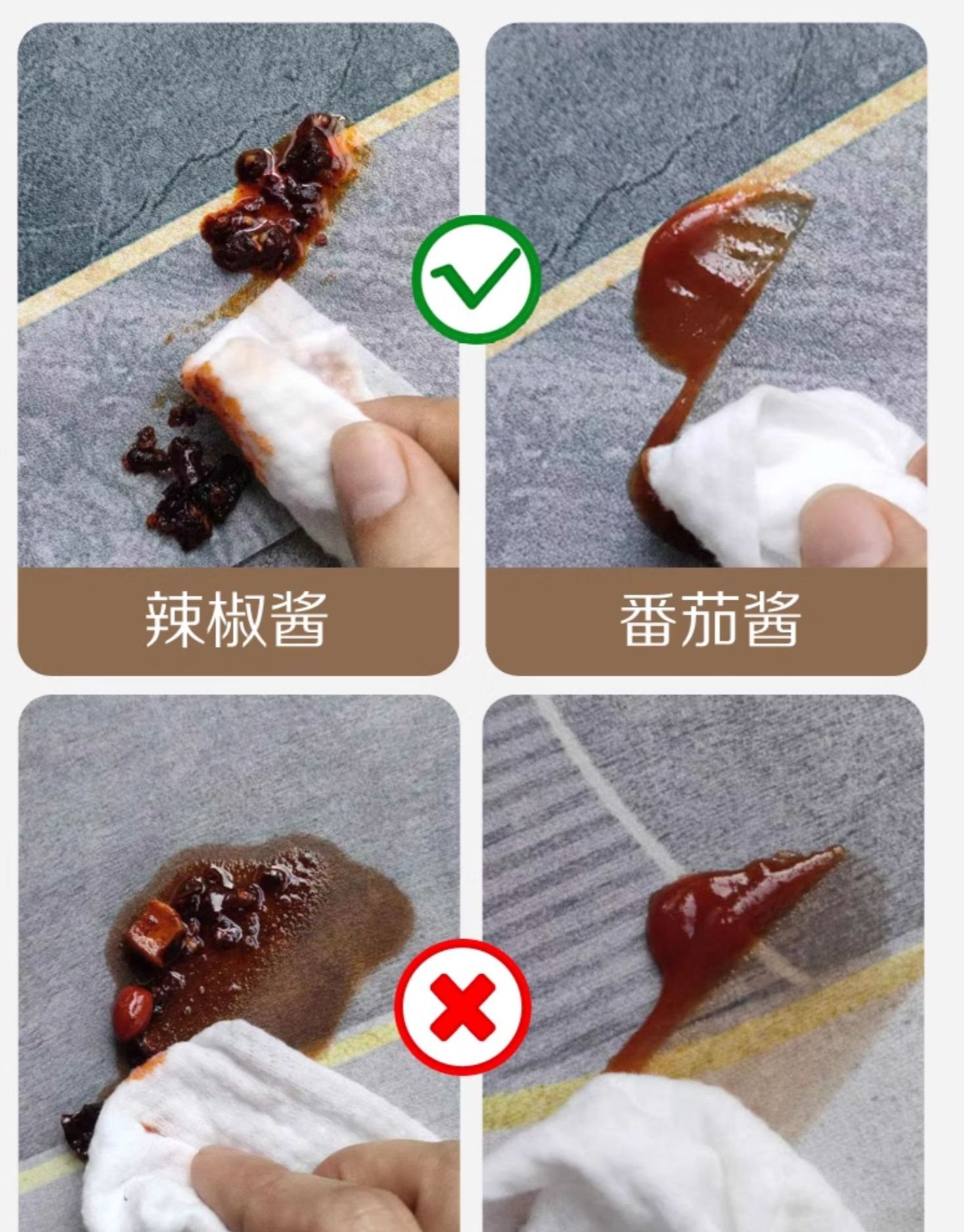 吸水性抜群で汚れもサッと拭き取り！滑り止め付きキッチンマット