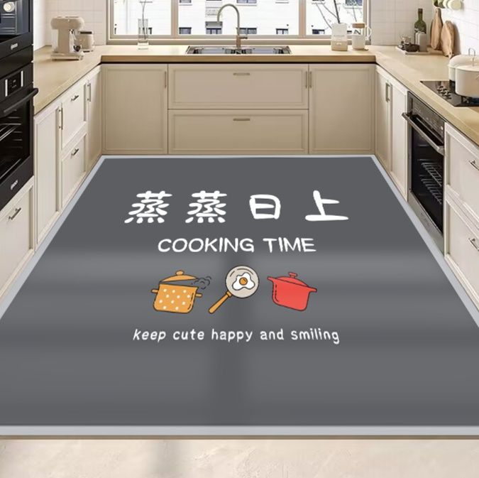 珪藻土素材で速乾性抜群！滑り止め付きで洗えるキッチンマット