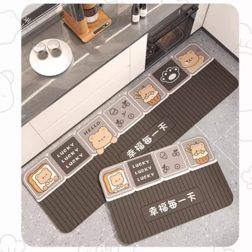 洗える透明タイプ！滑り止め付きでサイズオーダー可能なキッチンマット