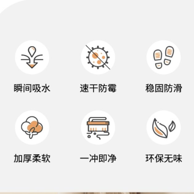 滑り止め付きでずれない！洗える防水仕様の幾何学柄キッチンマット