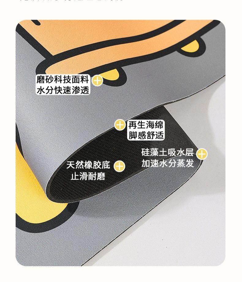 キッチン用防滑マット 2024新作 油汚れ防止 吸水機能付き