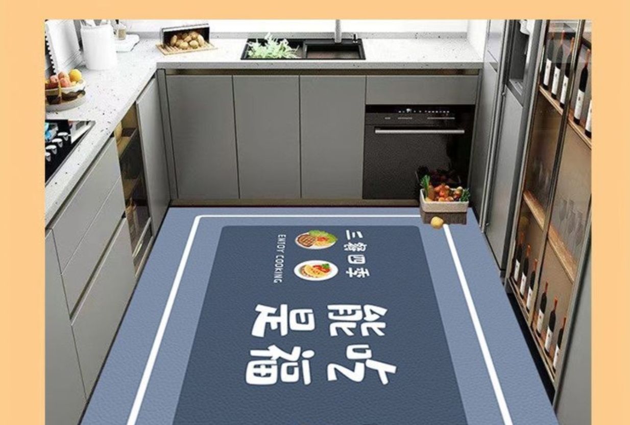 キッチン専用マット新登場滑り止め吸水吸油耐汚れの快適マット