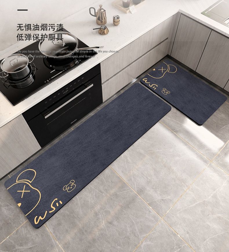 キッチン用防滑マット 汚れを防いでお手入れ簡単 吸水性抜群の優れもの