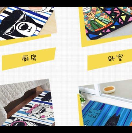 可愛いキャラクターのキッチンマットで毎日を楽しくするバスマット