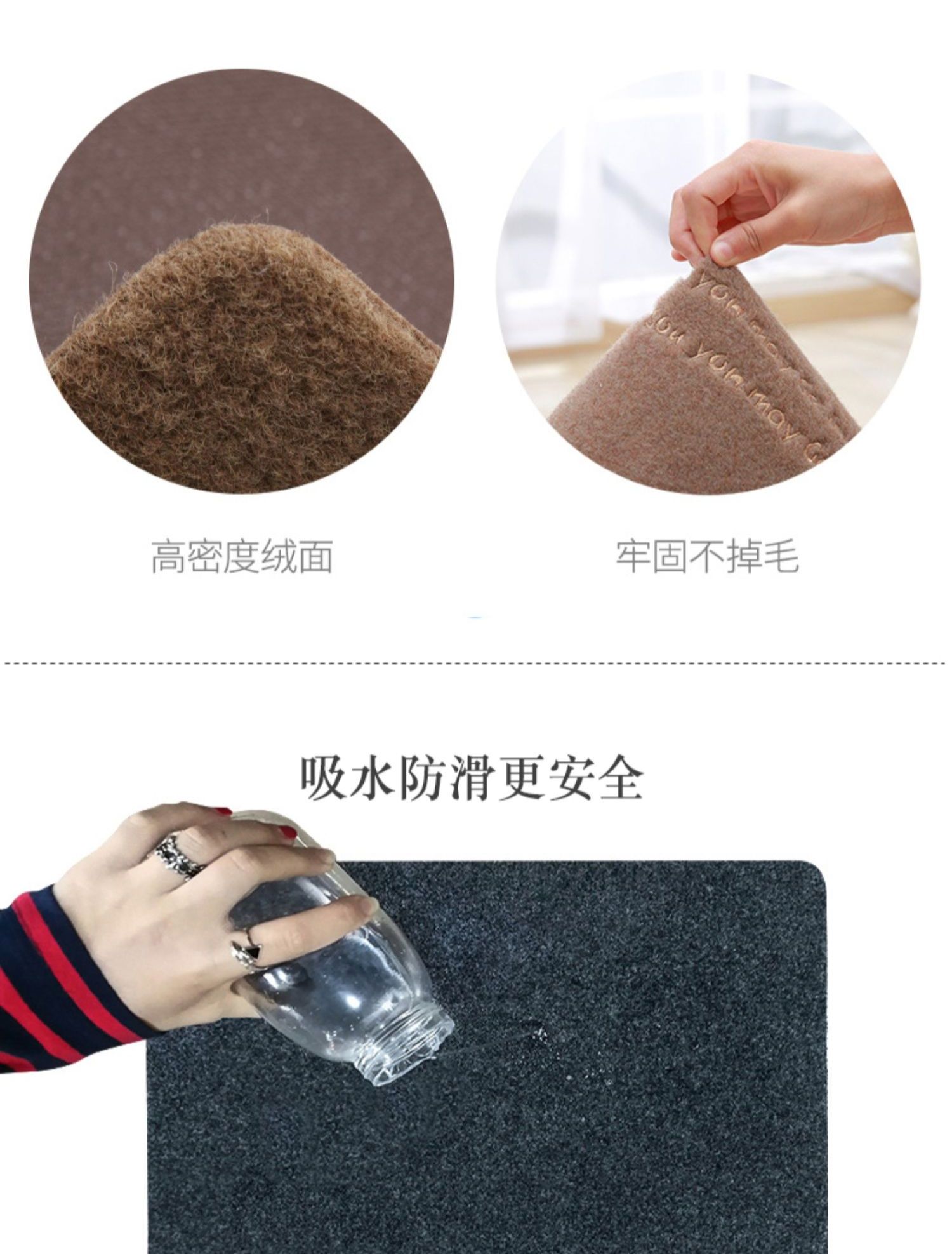 キッチンにぴったりの吸水マット　滑り止め機能で安心快適　あらゆる部屋にフィット