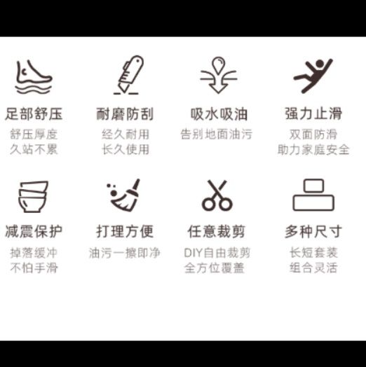 西樹のキッチン用L型吸水マット 隅でも使える長方形デザイン 防滑で汚れに強い