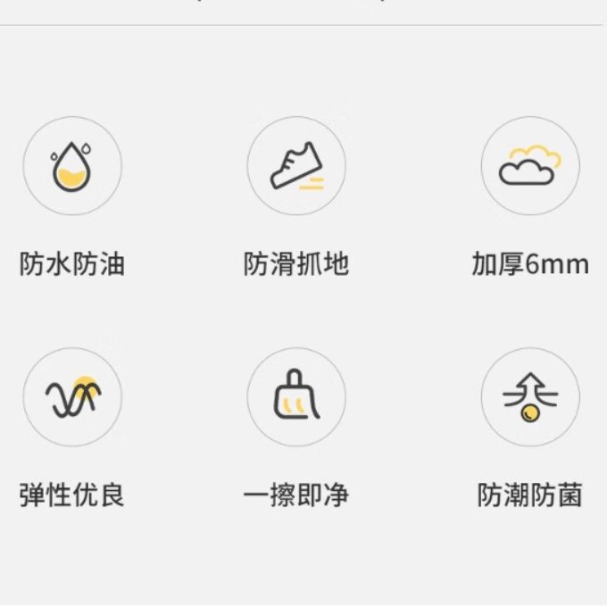 防滑防油のキッチンマット 汚れに強くお手入れ簡単な革製 使い勝手抜群の家用脚垫