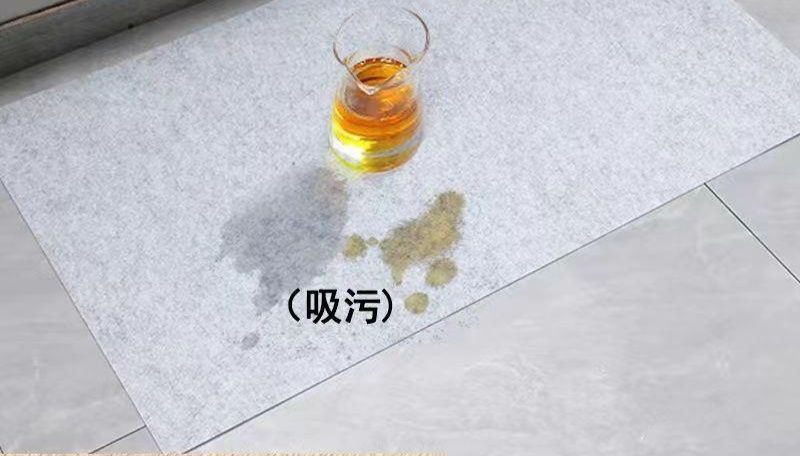 拭けて清潔！防水防油加工の透明キッチンマット60×120cm滑り止め付き